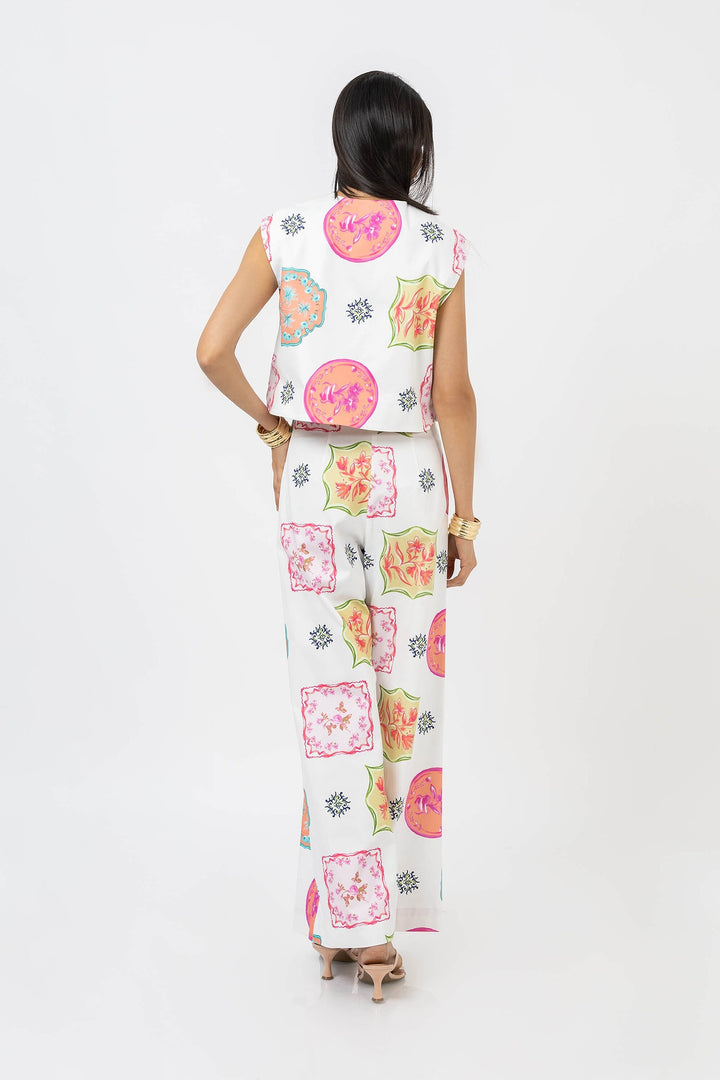 Pantalón palazzo estampado