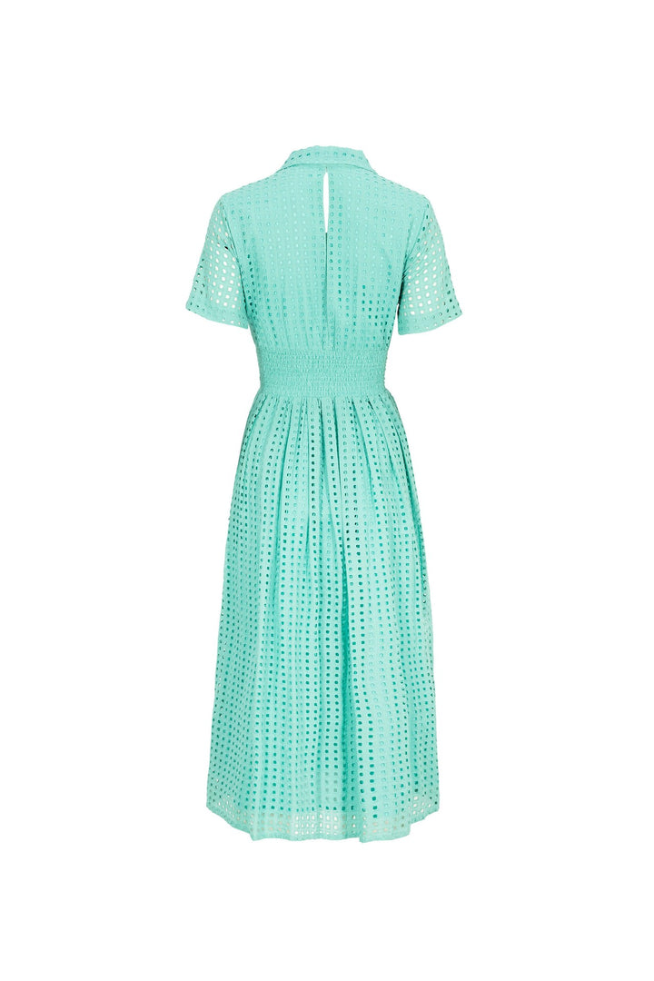 Vestido midi con cuello camisero
