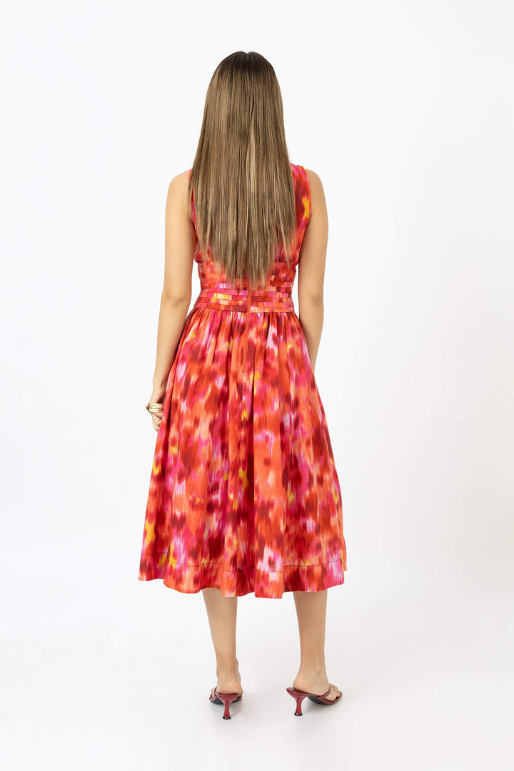 Vestido midi estampado