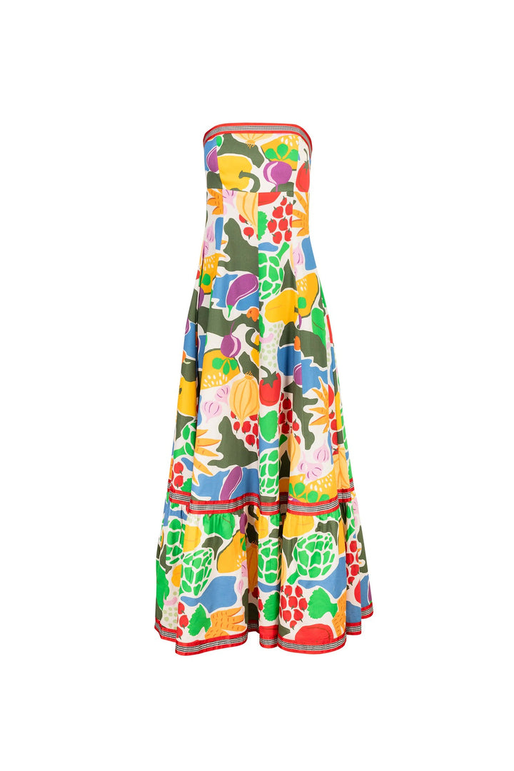 Vestido maxi estampado