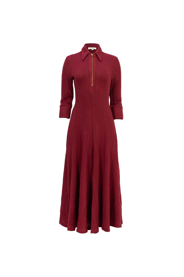 Vestido midi con manga 3/4