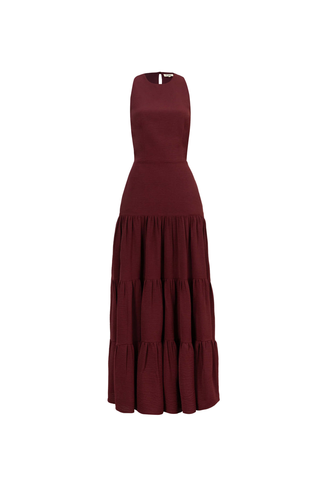 Vestido Maxi Escalonado con Espalda Cut-out