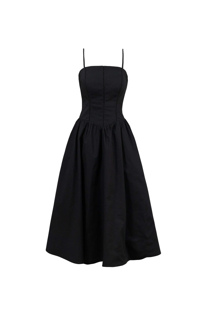 Vestido Midi con Detalle Pointelle