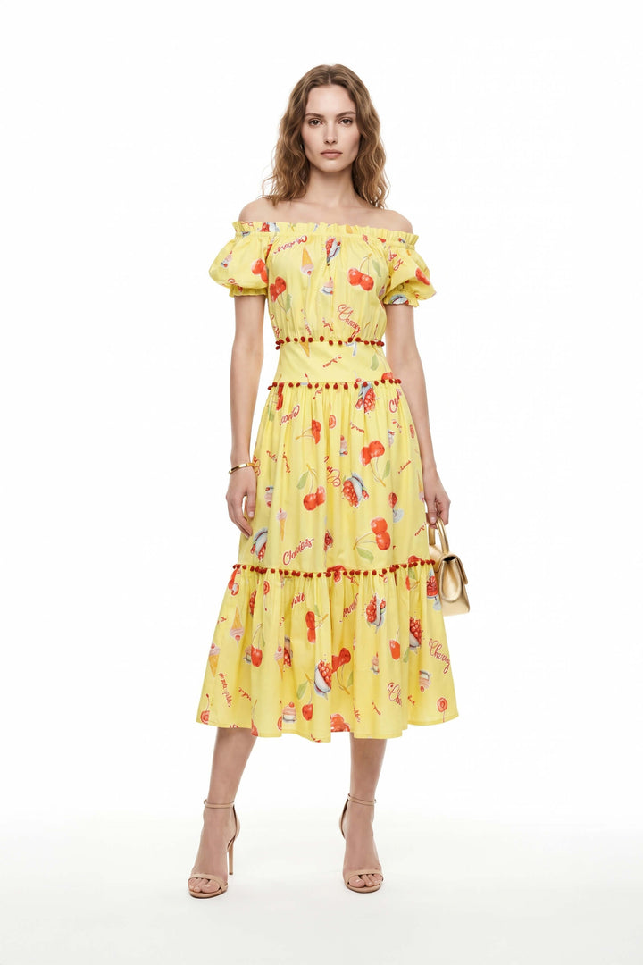 Vestido Off-Shoulder