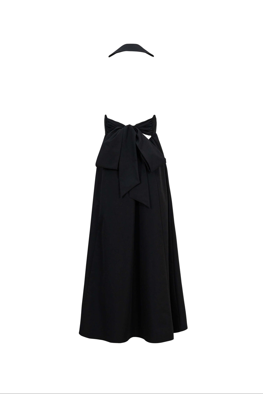 Vestido Maxi de Lujo con Cuello Halter y Lazos