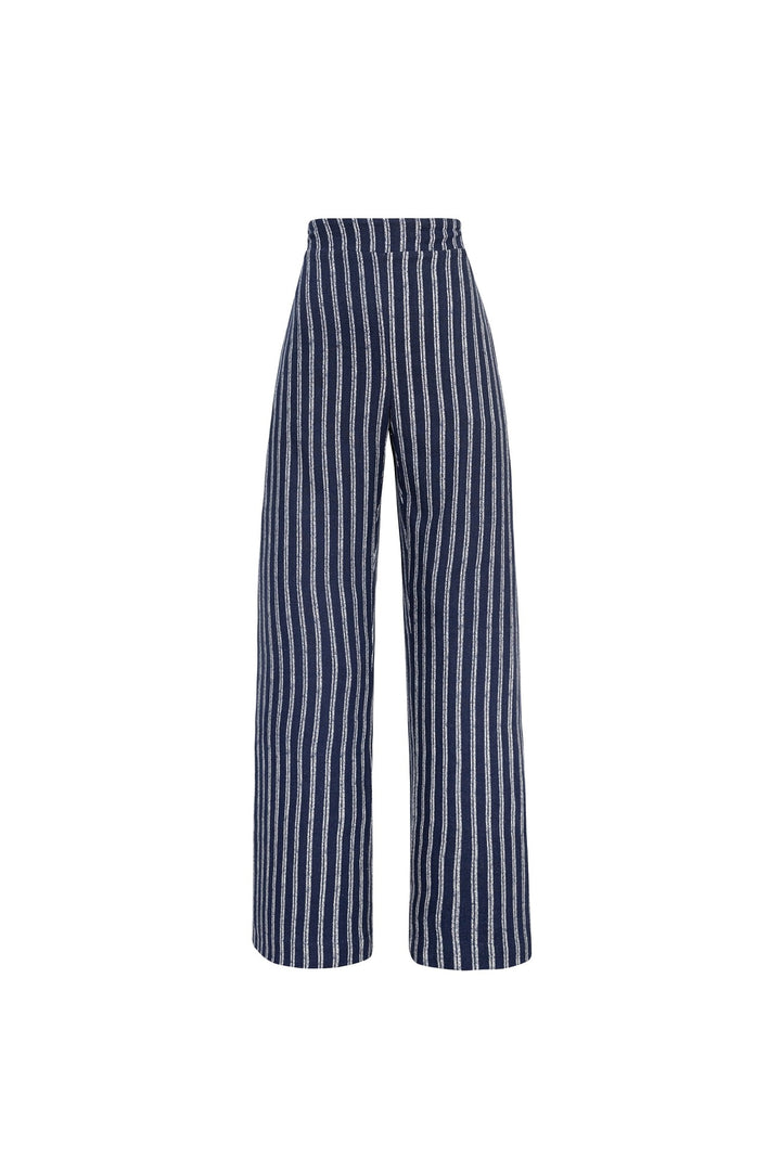 Pantalón palazzo rayado formal