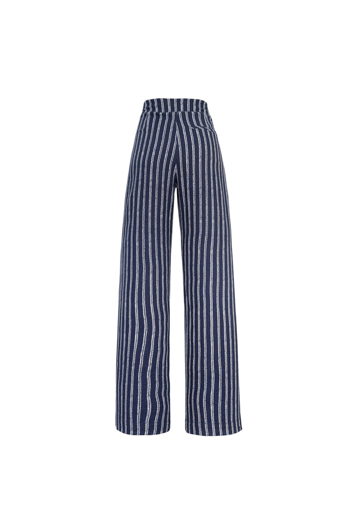 Pantalón palazzo rayado formal