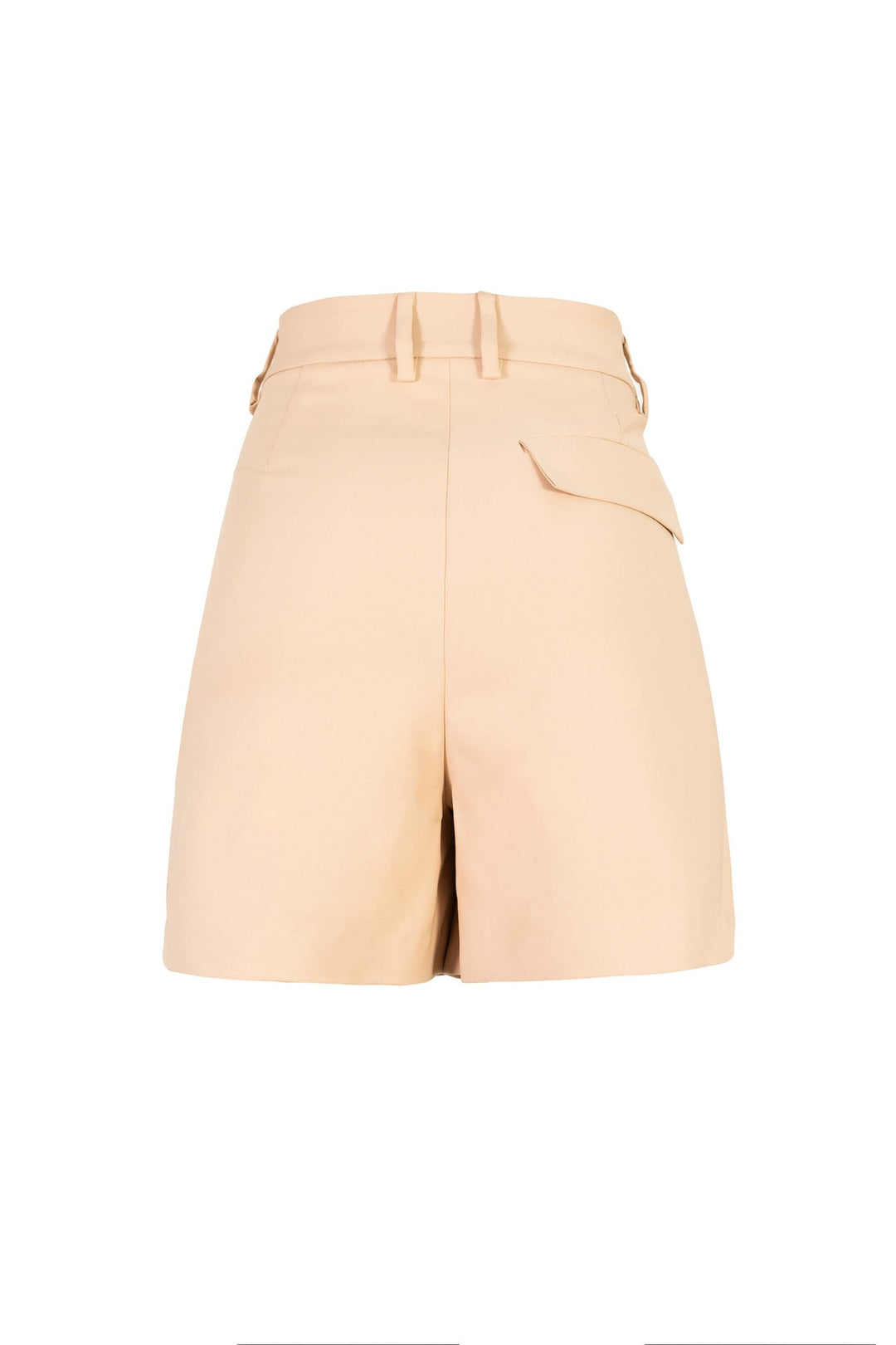 Mini short con pliegues frontales