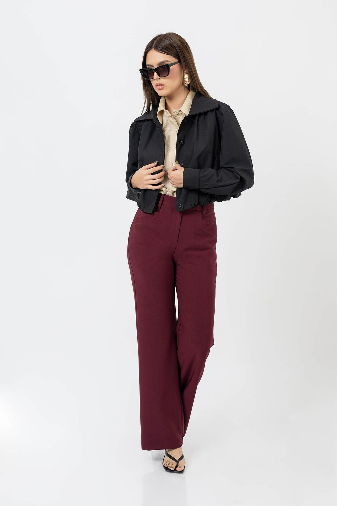 Chamarra corta estructurada