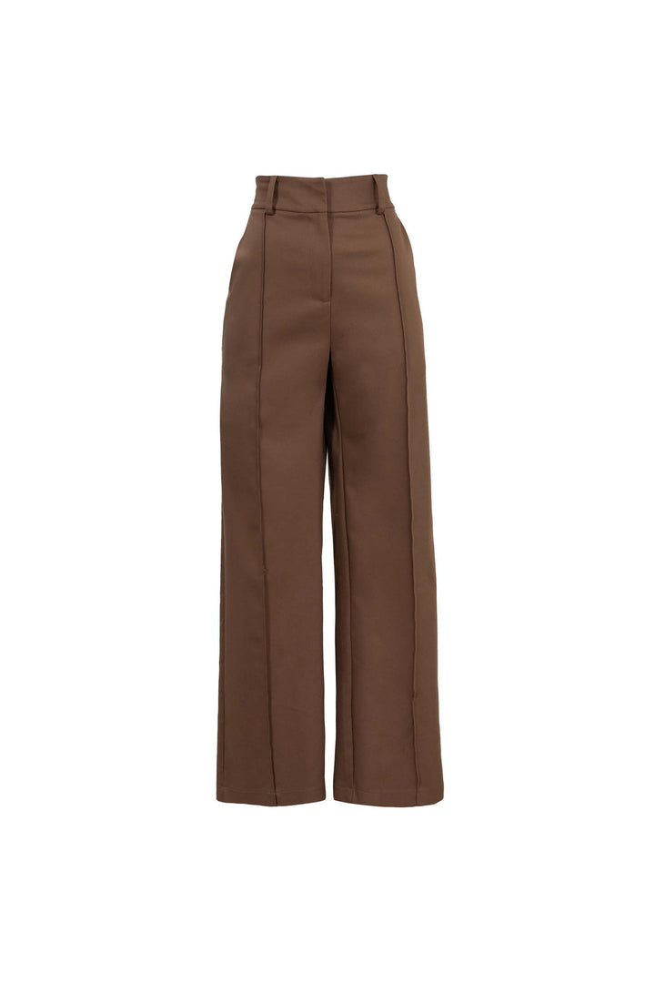 Pantalón Wide Leg con Nervadura