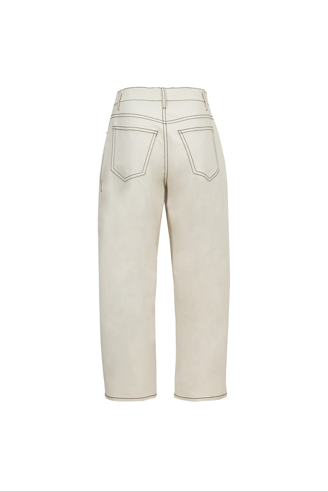 Pantalón Wide Leg  con Costuras en Contraste