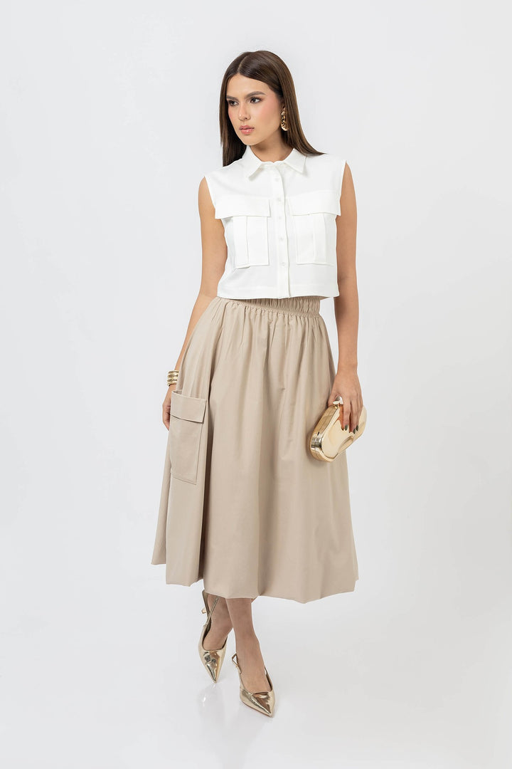 Blusa tipo cargo sin mangas