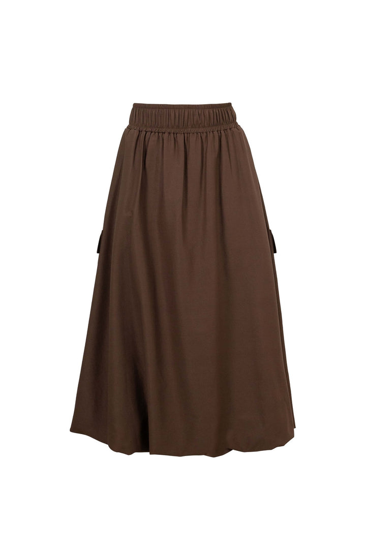 Falda midi con bolsas tipo cargo