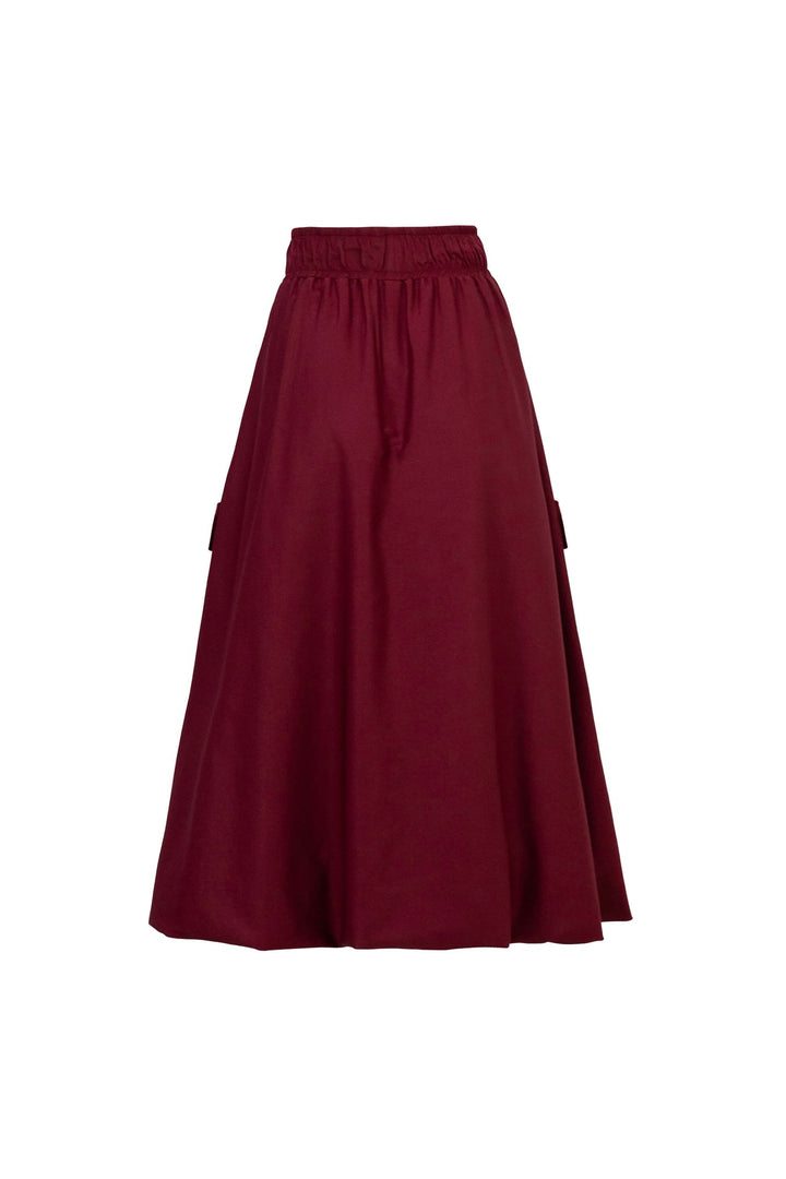 Falda midi con bolsas tipo cargo