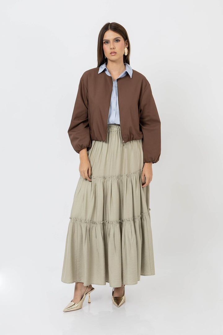 Chamarra tipo rompe vientos