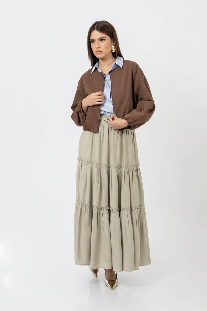 Chamarra tipo rompe vientos