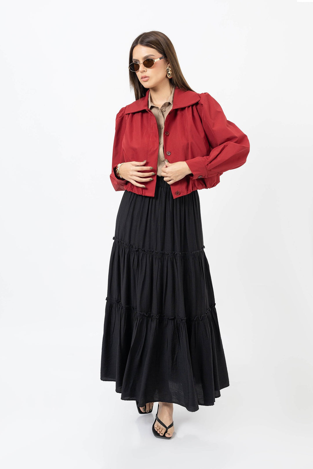 Chamarra corta estructurada