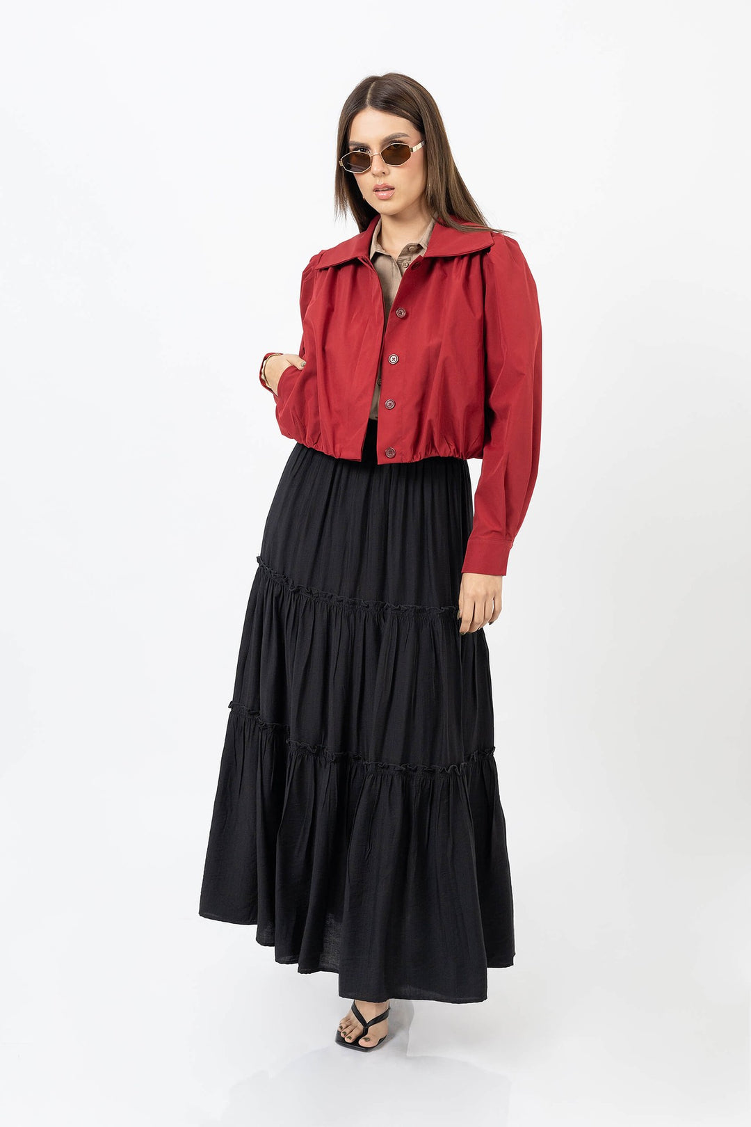 Chamarra corta estructurada