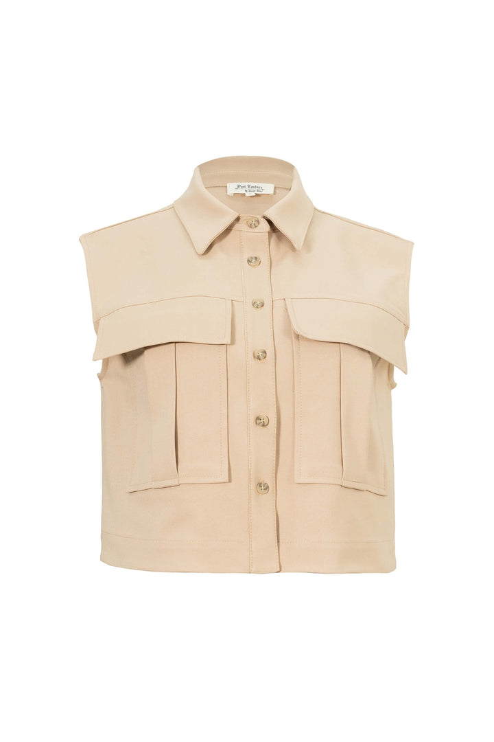 Blusa tipo cargo sin mangas