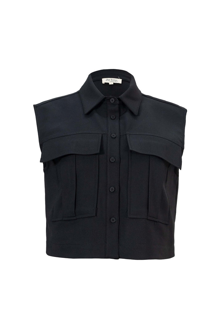 Blusa tipo cargo sin mangas