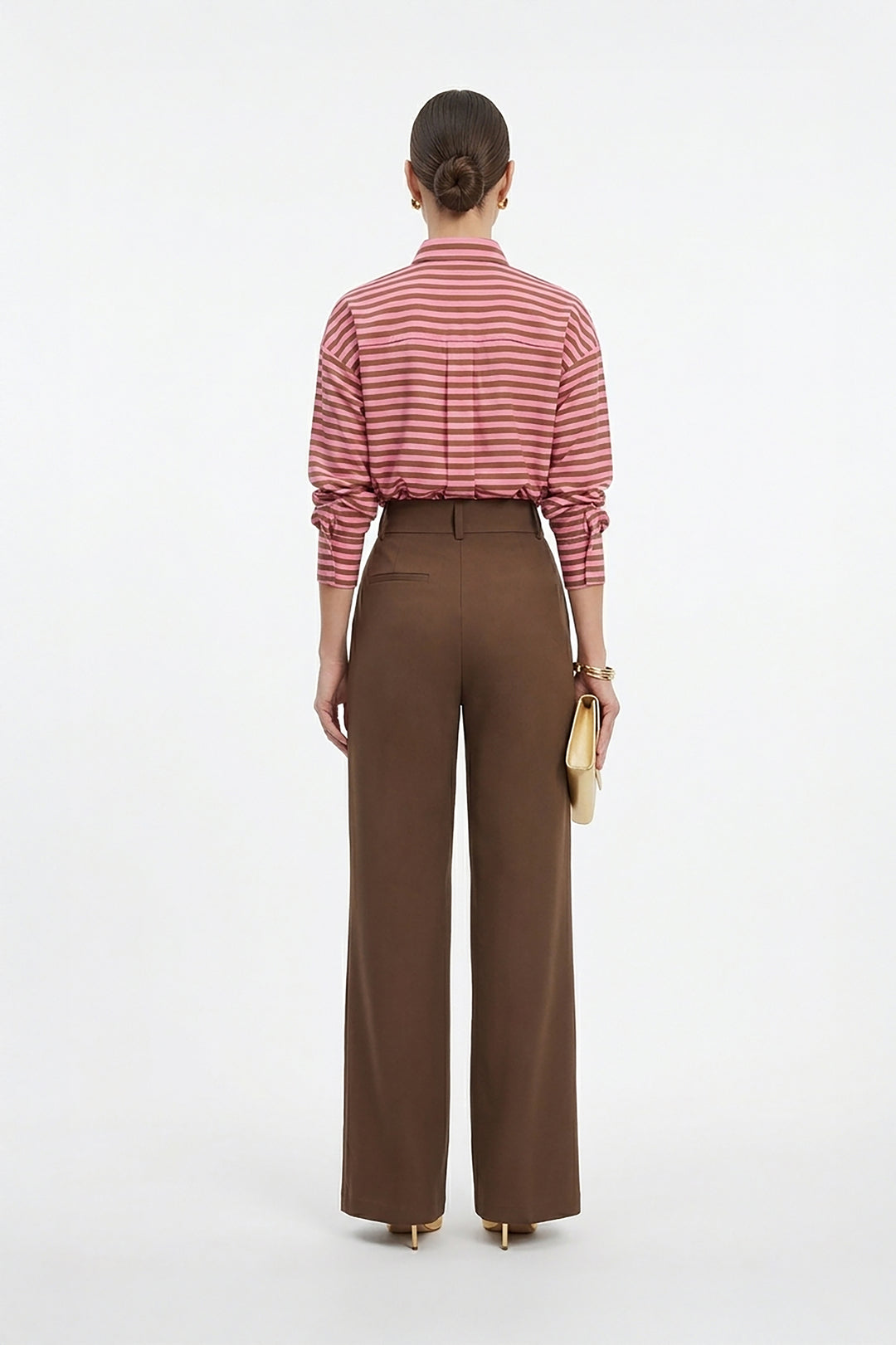 Pantalón Wide Leg con Nervadura