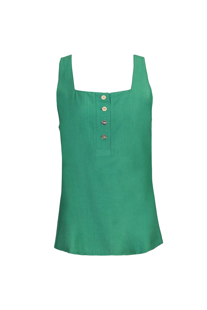 Blusa sin mangas con botones frontales