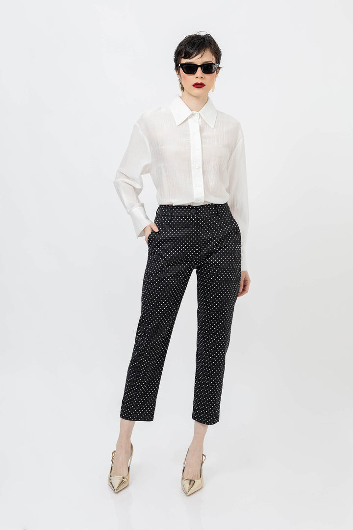 Pantalón Recto Tiro Alto