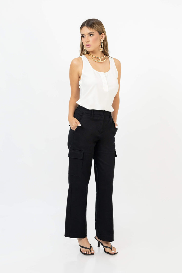 Pantalón cargo de pierna recta