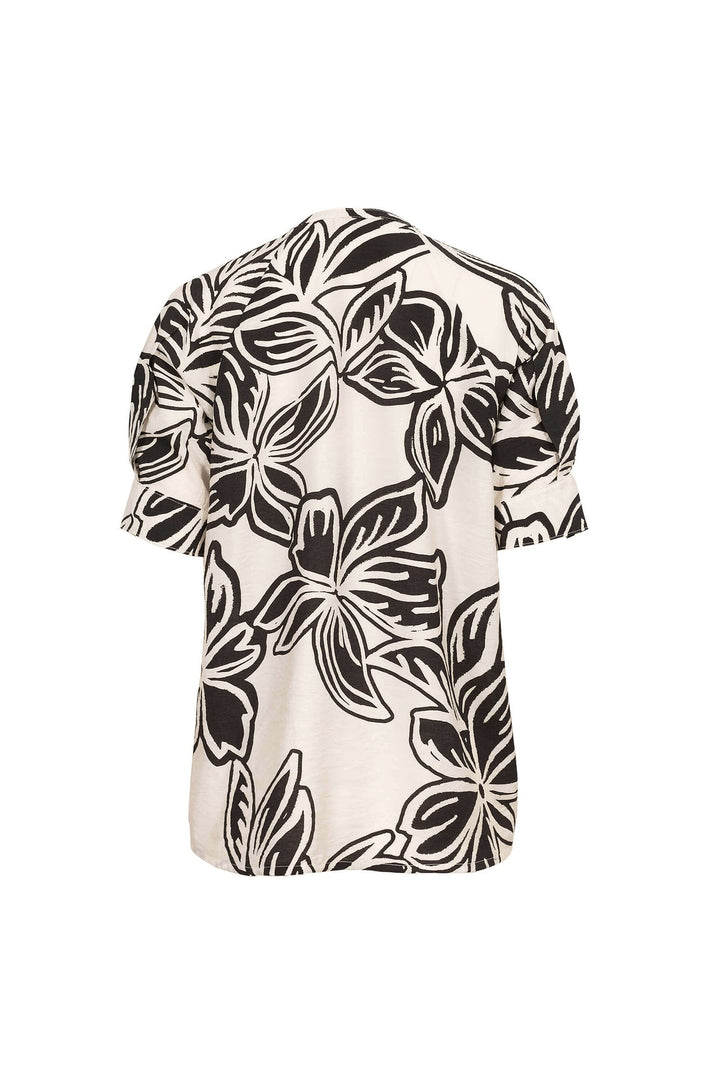 Blusa estampada con lazo