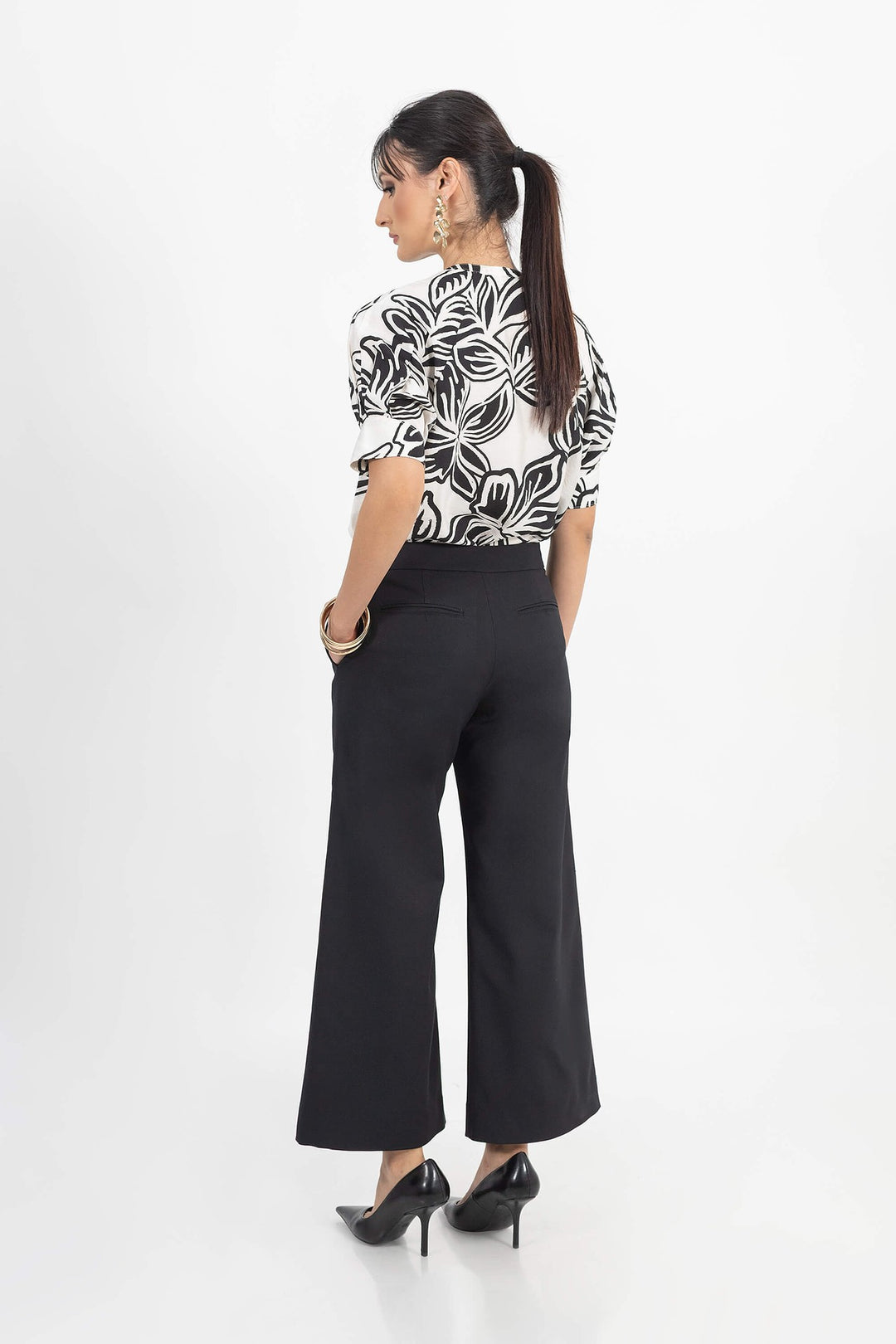 Blusa estampada con lazo