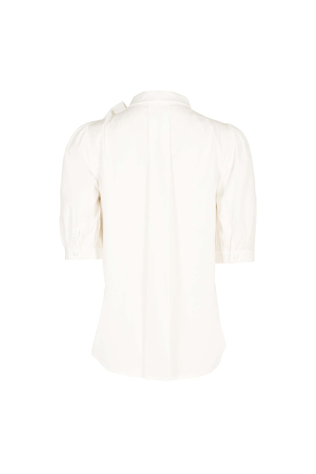 Blusa elegante con moño y manga abullonada