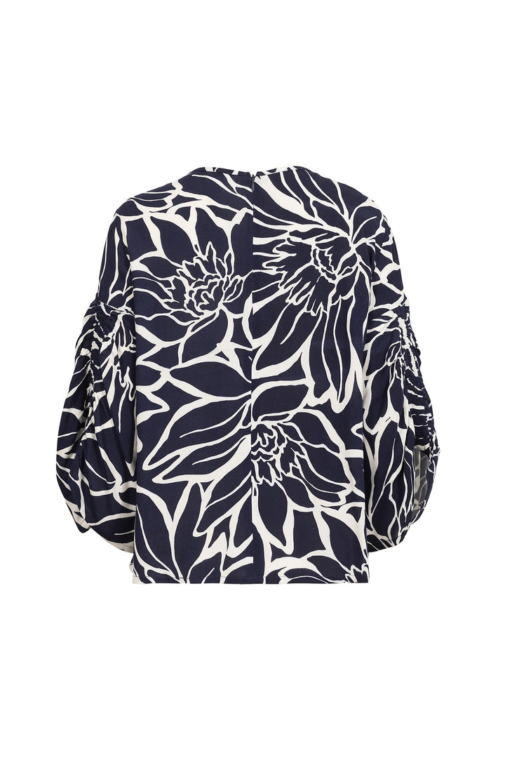 Blusa estampada de manga fluida