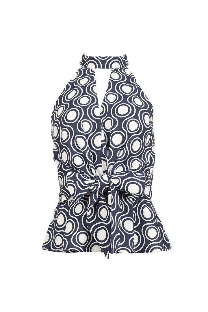 Blusa halter estampada