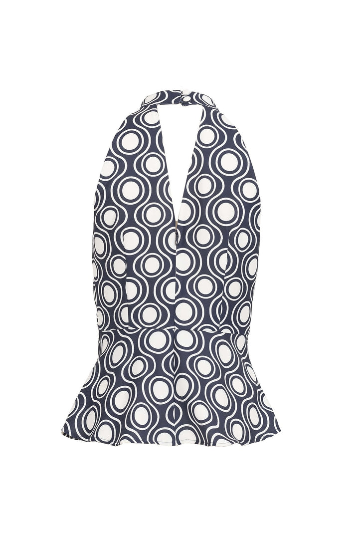 Blusa halter estampada