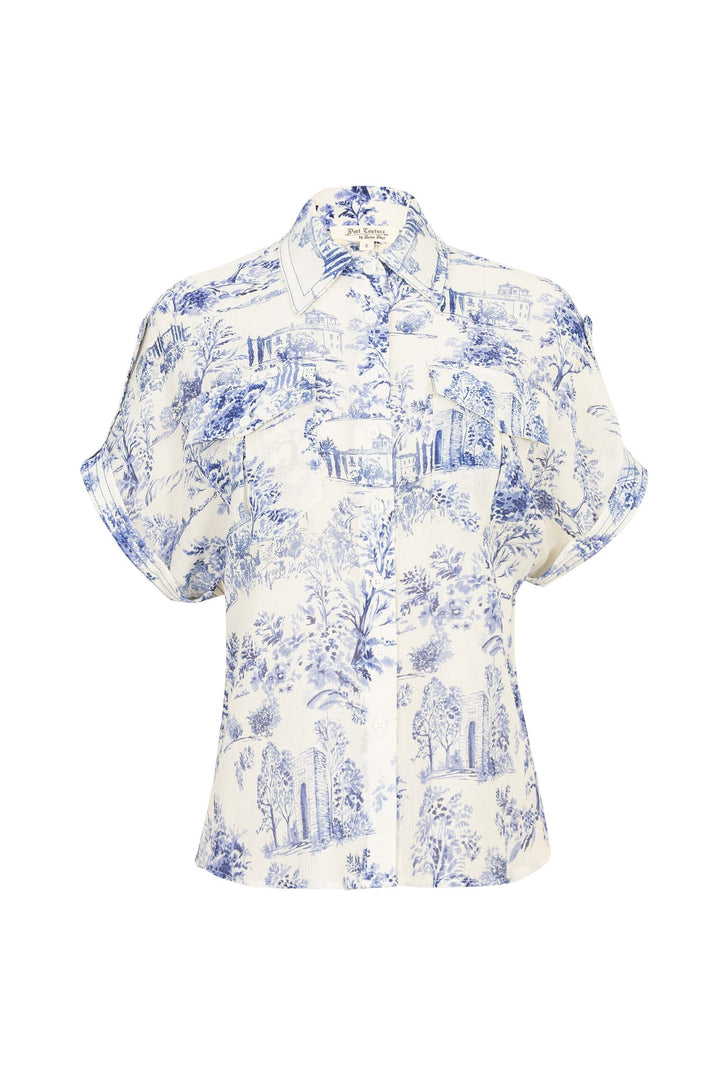 Blusa camisera estampada