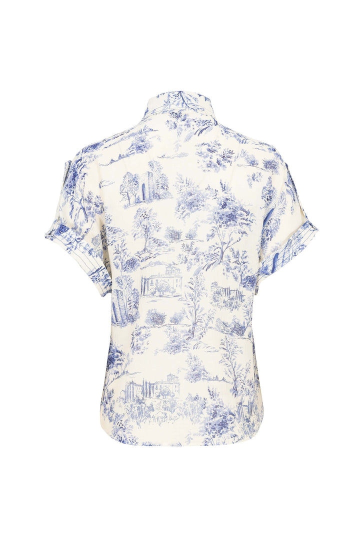 Blusa camisera estampada