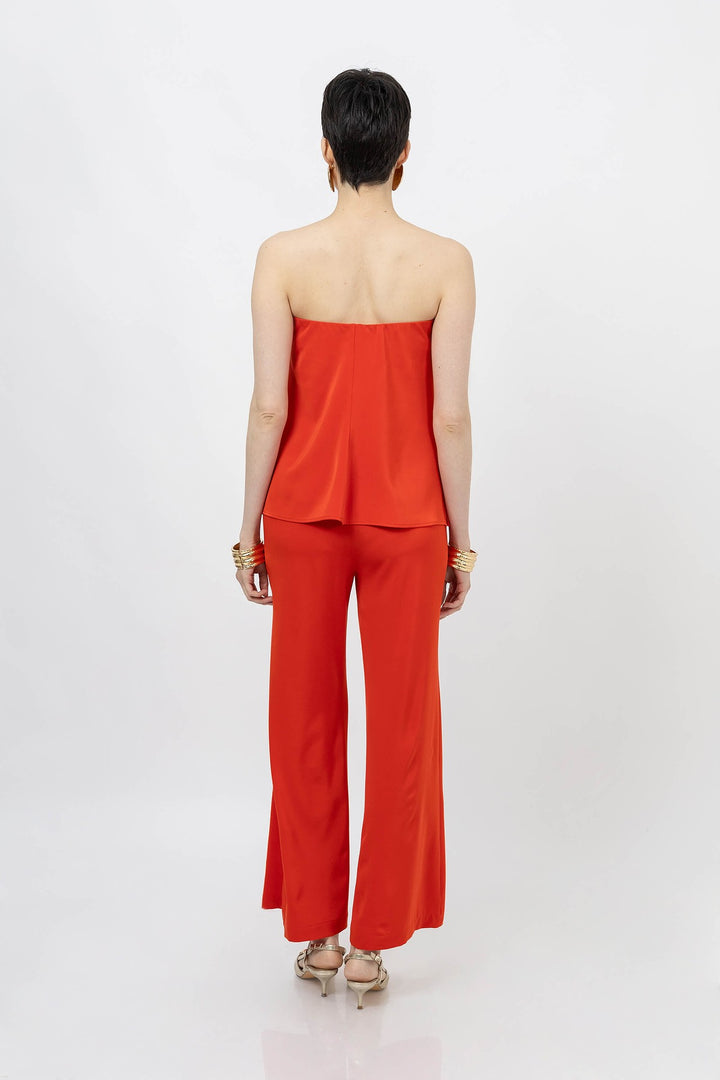 Set de Top Strapless y Pantalón Recto