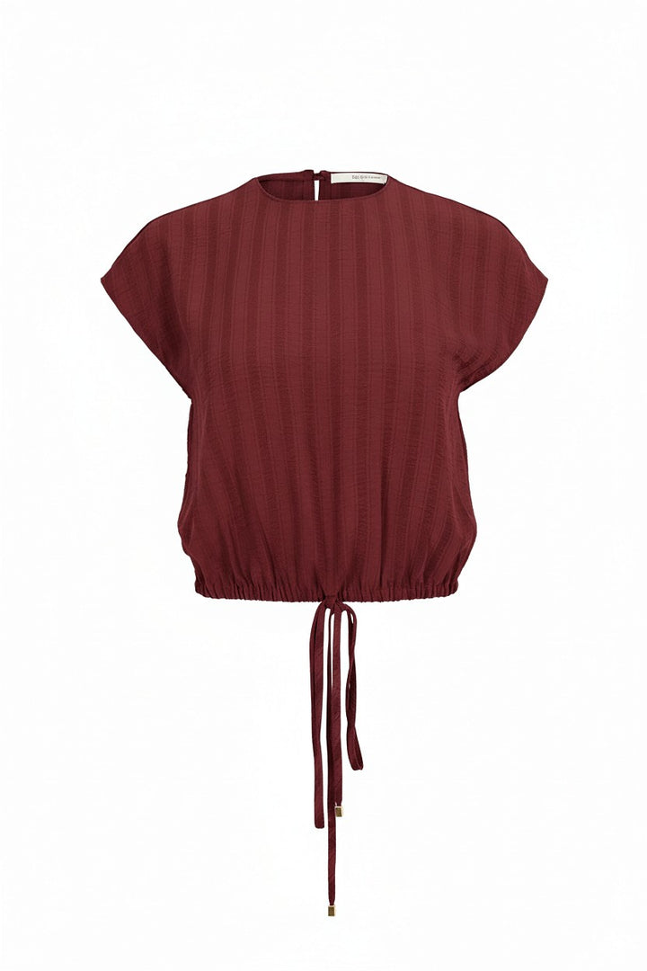 Blusa sin mangas con cordón