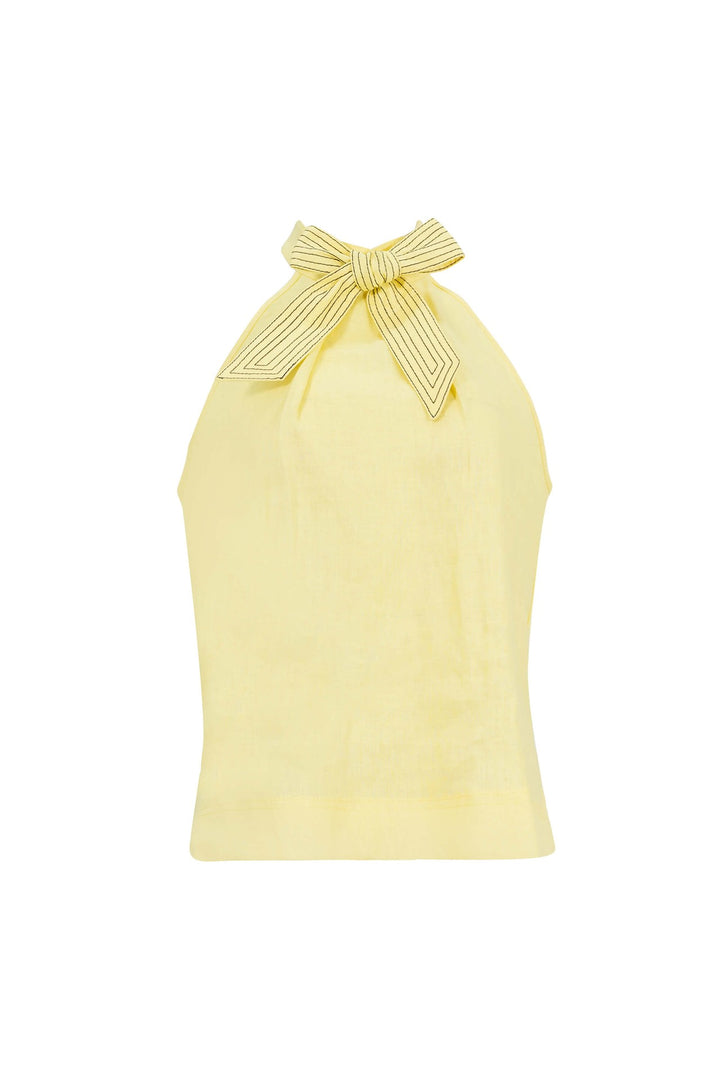 Blusa halter con moño