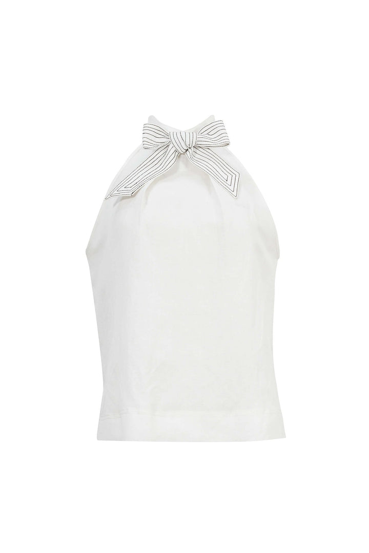 Blusa halter con moño