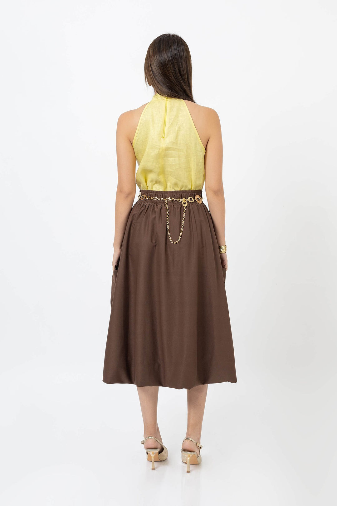 Blusa halter con moño