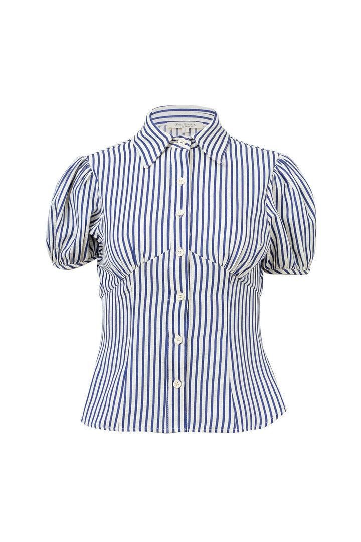 Blusa de manga corta estructurada