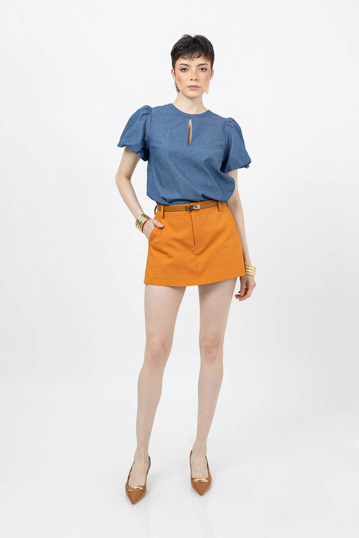 Short falda liso formal