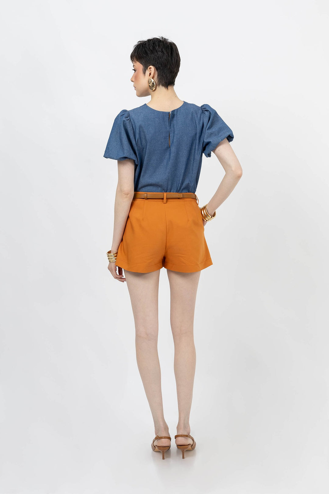Short falda liso formal