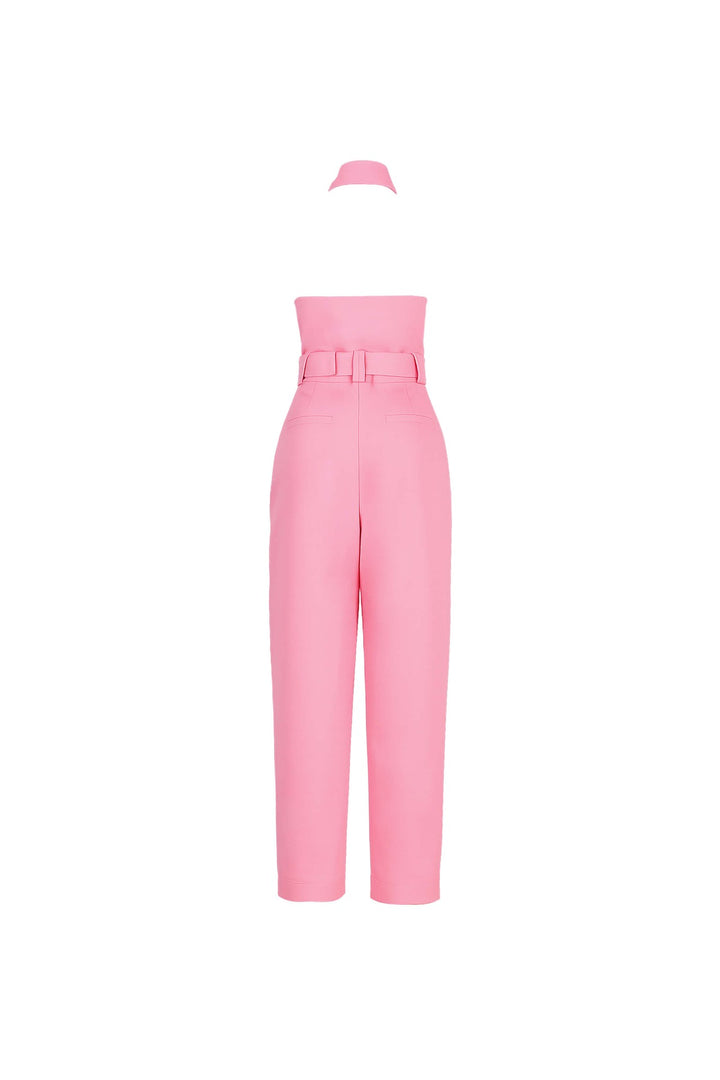 Jumpsuit halter con cinturón