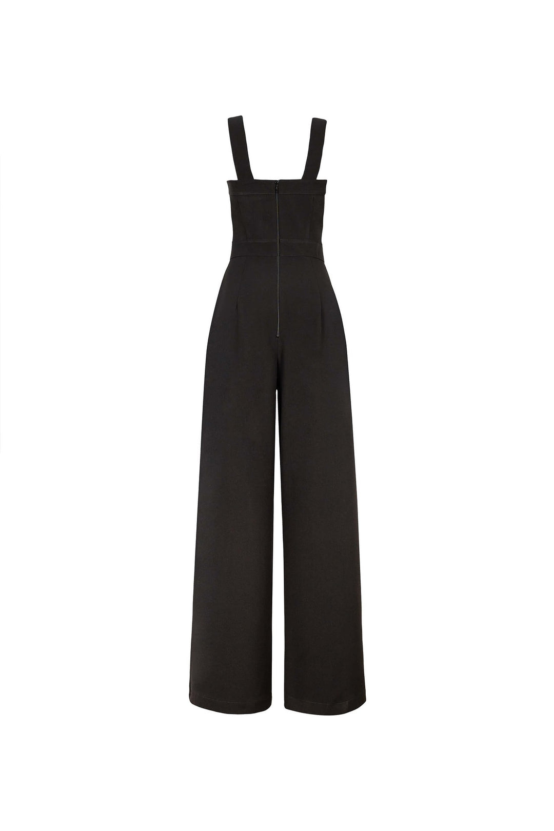 Jumpsuit elegante con tirantes anchos y hebilla