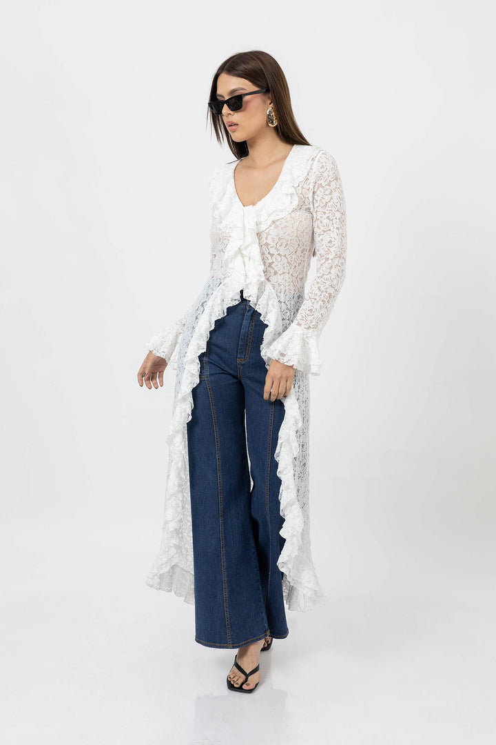 Ensamble largo de encaje