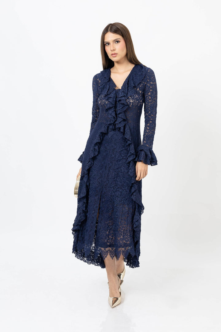 Ensamble largo de encaje