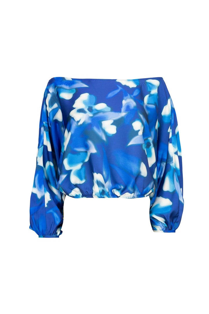 Blusa estampada manga amplia