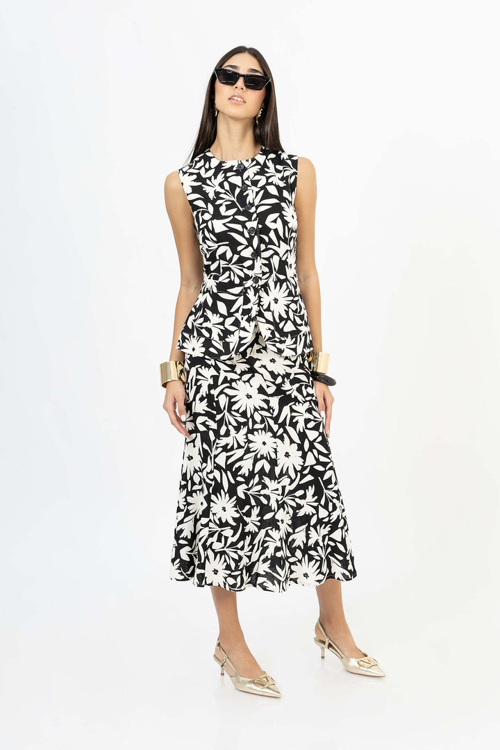 Chaleco estampado floral